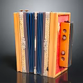 Vintage Wooden Accordion With Blue Bellows Leather Panels And Metal Decorations