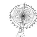 Tall Ferris Wheel Support Tower With Spoke Design And Observation Cabins 3d model
