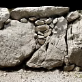 Natural Stone Wall With Irregular Stacked Rocks And Rough Surface Texture 3d model