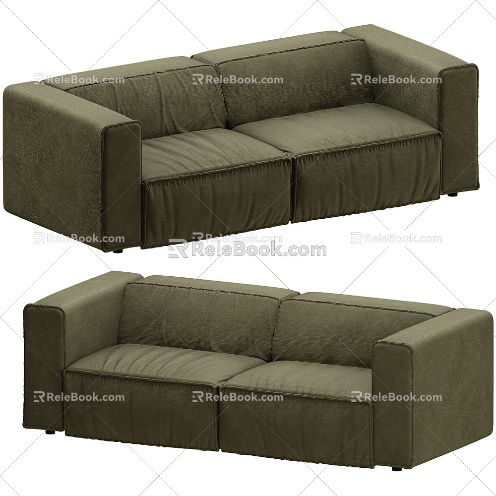 Tofu Block Sofa Cloud Sofa Living Room Sofa Office Sofa Sofa 3d model