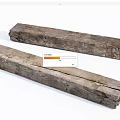 Natural Stone Wood Beams With Rustic Texture And Weathered Surface 3d model
