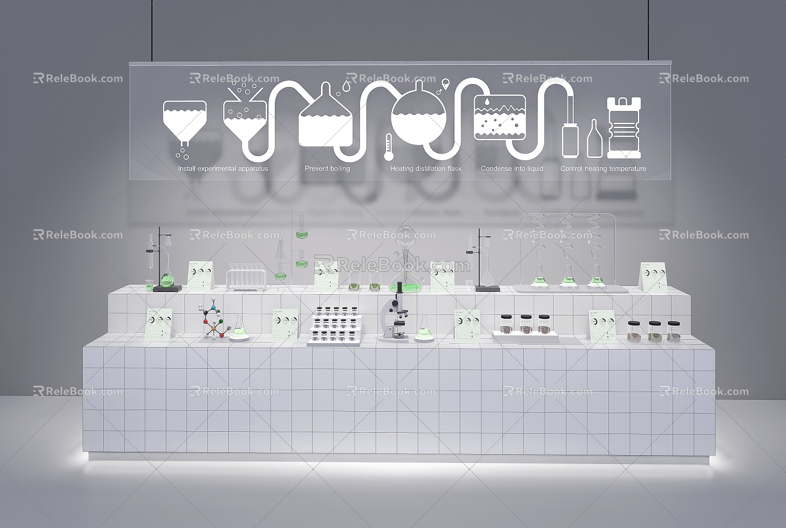 chemical instrument chemical experiment device chemical process chemical supplies 3d model