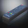 Sharp Black Electronic Remote Control With Colored Buttons For Home Devices
