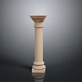 Elegant Classical Architectural Stone Column With Base Shaft And Capital