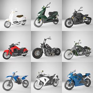 Modern motorcycle off-road motorcycle motor vehicle 3d model