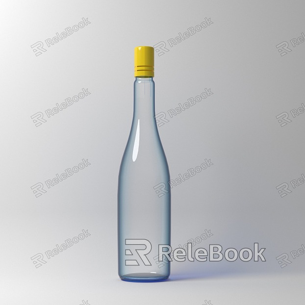 Wine Bottle Beverage Bottle Water Bottle Long-necked Bottle model