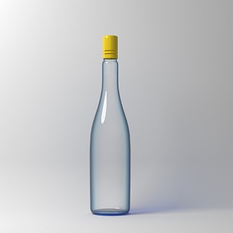 Wine Bottle Beverage Bottle Water Bottle Long-necked Bottle 3d model