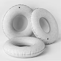 Colorful Fruit Shaped Inflatable Swim Rings Decorative Ornament Set for Home