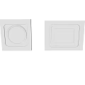 Modern Ceiling Design With Square Circular Shape And Recessed LED Lights
