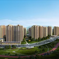 Modern High Rise Residential Buildings With Green Landscaping And Scenic Surroundings