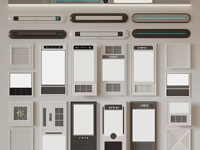 Modern Bathroom Combinations With Diverse Designs Functional Mirrors And Storage Cabinets 3d model