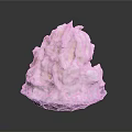 Fluffy White Whipped Cream In Transparent Blue Bowl On Gray Background