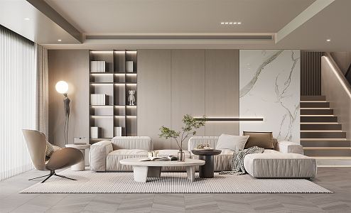 modern living room 3d model