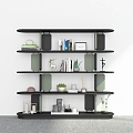 Bookshelf Bookshelf Ornaments Storage Rack Decorative Rack Bookshelf Shelf 3d model