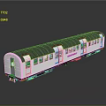 White Train Carriage Model With Dark Roof Windows And Smooth Exterior Design