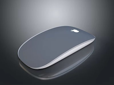 Apple Wireless Mouse A Sleek Gray Daily Necessity With Slim Design 3d model