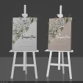 Elegant Decorative Easels With Floral Display Boards And Krappa Fine Branding