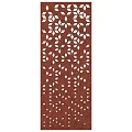 Decorative Brown Wall Decor With White Geometric Cutout Pattern Design 3d model