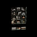 Cute Stuffed Animal Dolls On Wooden Display Shelf With Books Photo Frame And Storage Basket