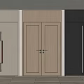 Modern Double Doors With Different Color Designs And Stylish Handles For Home Interior