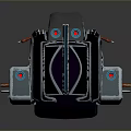 Futuristic Sci Fi Inspired Motorcycle With Blue Glowing Wheels And Sleek Metallic Body