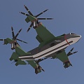 military transport aircraft vertical take-off and landing tilt rotor aircraft special operations air and sea aircraft 3d model