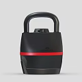Sports Equipment Handheld Water Bottle with Black Body and Red Stripes for Gym Activities