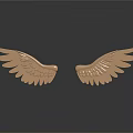 Copper Colored Wing Shaped Wall Decor For Home Interior Decoration