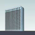 Modern High Rise Office Building With Glass Facade And Multiple Windows 3d model