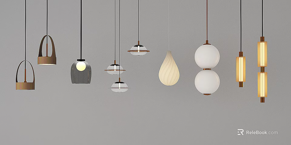 Modern Decorative Chandeliers With Various Shapes And Styles For Interior Lighting 3d model