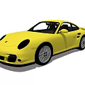 Yellow Two Door Sports Car With Sleek Design And Black Alloy Wheels