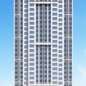 Modern Residential Building Public Facade Residence 3d model