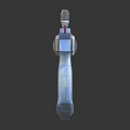 Blue H10 Sci Fi Pistol With Tactical Sight And Ergonomic Grip Details