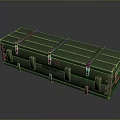Green Wooden Storage Box With Metal Clasps For Organizing Daily Necessities