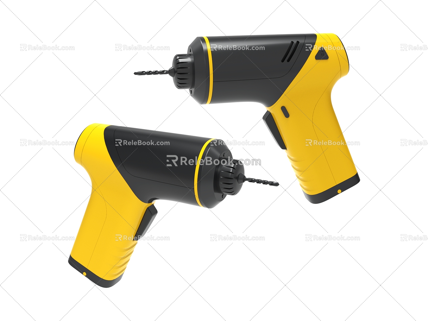 Industrial equipment electric drill 3d model