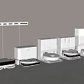 Modern sweeping robot sweeper 3d model