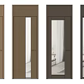 Modern Wooden Hinged Doors With Glass Panels In Various Colors For Interior Design