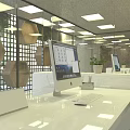 Modern Spacious Conference Room Interior With Wooden Table Ergonomic Chairs And Glass Partitions