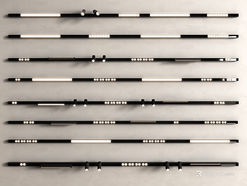 Modern LED Downlights and Spotlights Various Styles for Home Office Lighting 3d model 