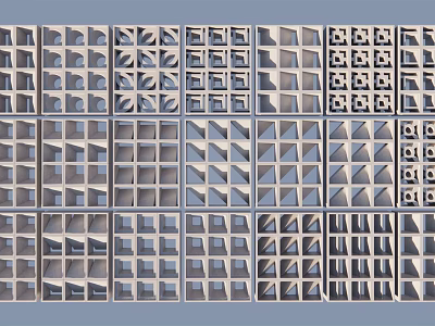 Modern cement brick 3d model