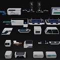 Smart Machines With Various Advanced Tech Components And Modern Functional Design 3d model