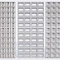 Modern White Grid Partition Panels For Stylish Interior Space Dividing Design 3d model