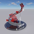 Elegant Spiral Health Conference Photo Spot With Red Elements Heart Shape And Human Silhouette