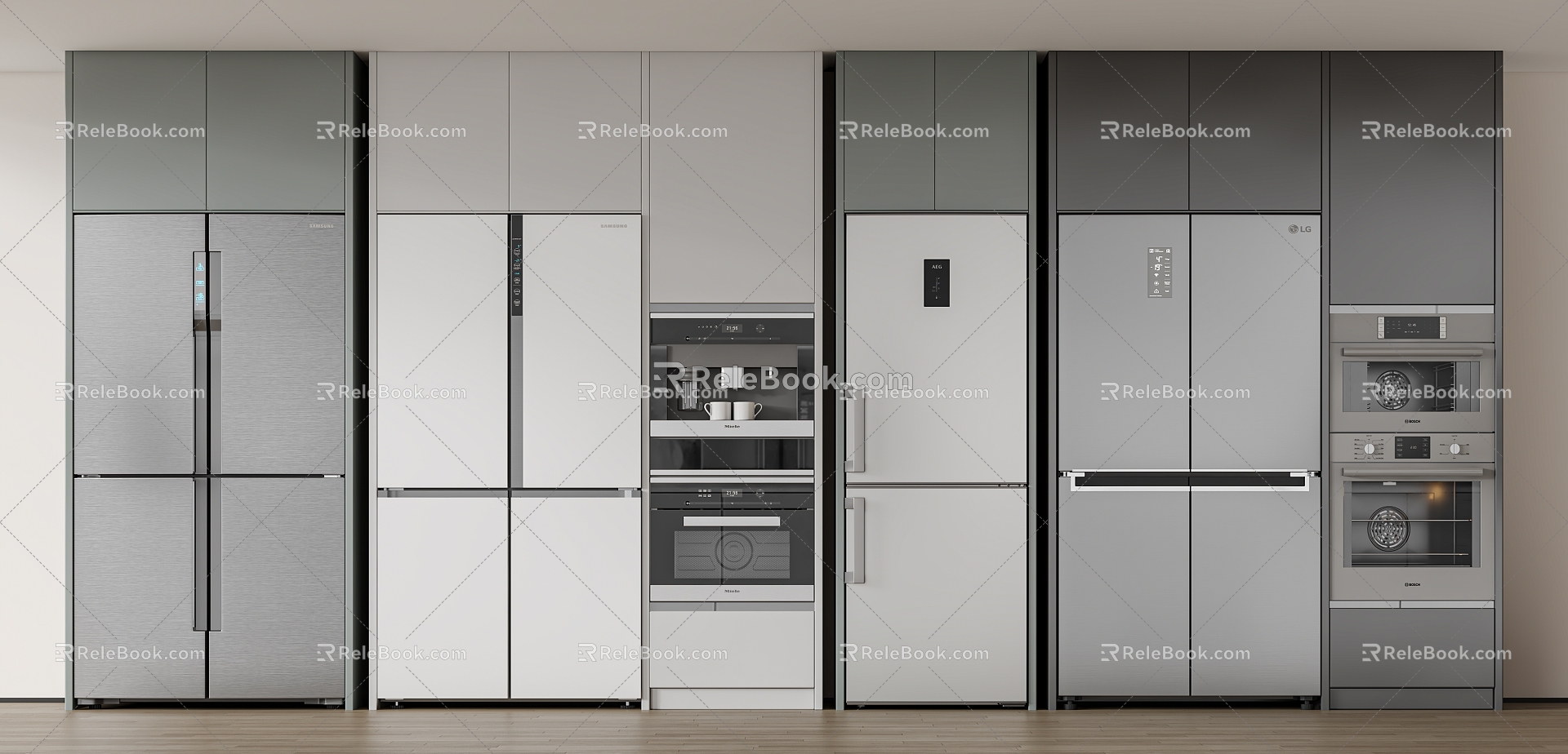 Refrigerator Double Door Refrigerator Three Door Refrigerator Double Door Refrigerator Smart Refrigerator 3d model