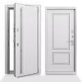 Black Swing Door Featuring Modern Solid Panel Design Sturdy Frame And Secure Lock
