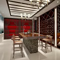 Bright Modern Liquor and Tobacco Store Interior With Display Cabinets Product Shelves And Ceiling Design