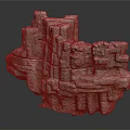 Rock Block Rock Block Rock Specimen Boulder Big Stone Block Rock Stratum Rock Stratum Rock Stratum Rock 3d model