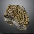 Natural Brown And White Stone With Rough Textured Surface And Unique Patterns 3d model