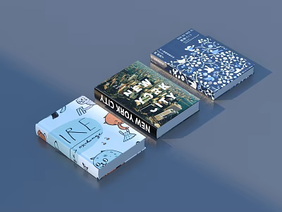 Creative Books And Magazines With Illustrated Covers And Artwork Designs 3d model
