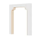 White Classic Wooden Door Arch Design For Home Interior Entryway Decoration